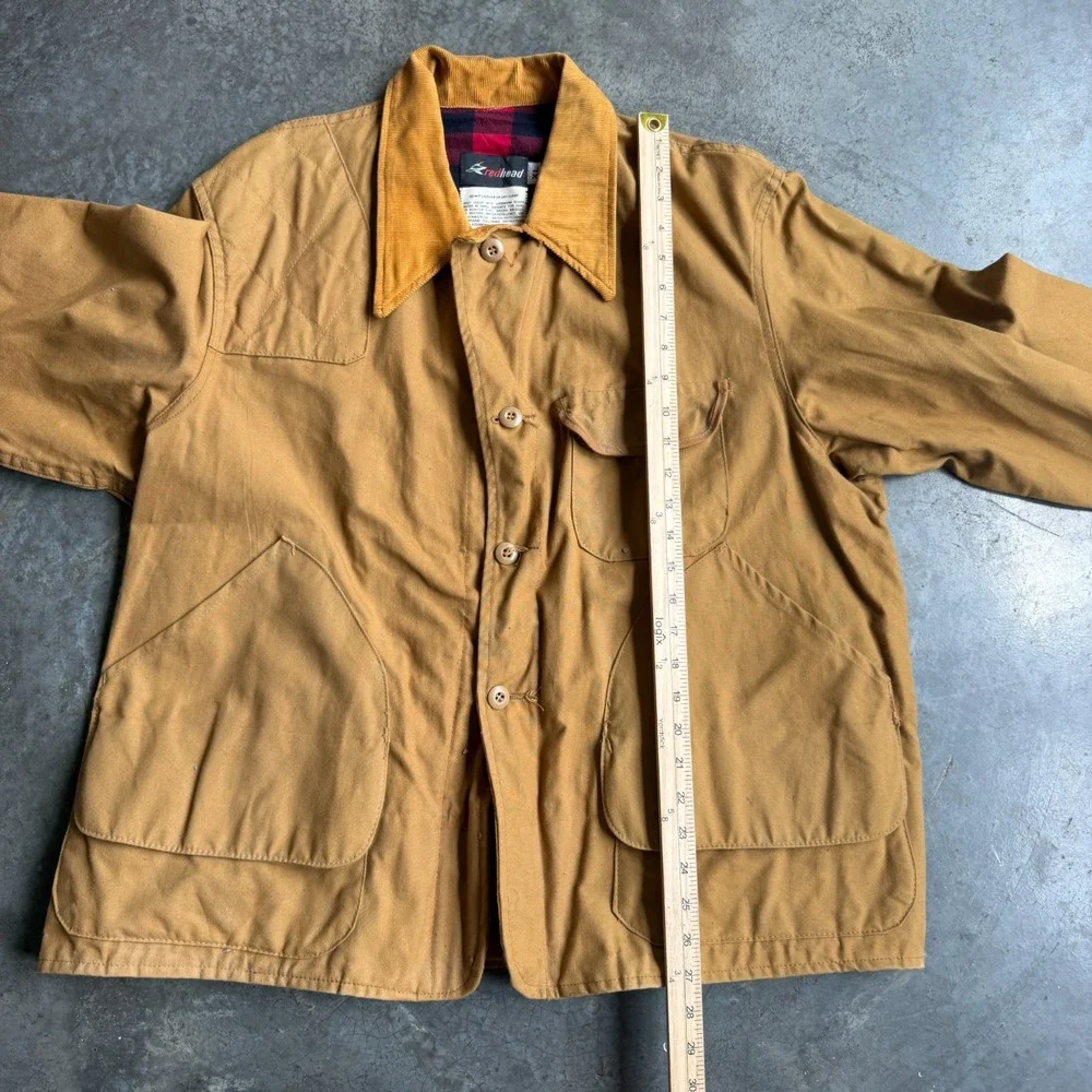 Vintage RedHead Canvas Barn Chore Coat Mens XL Field Jacket Flannel Lined USA